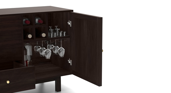Toronto Sideboard Cum Bar Unit(Mahogany)